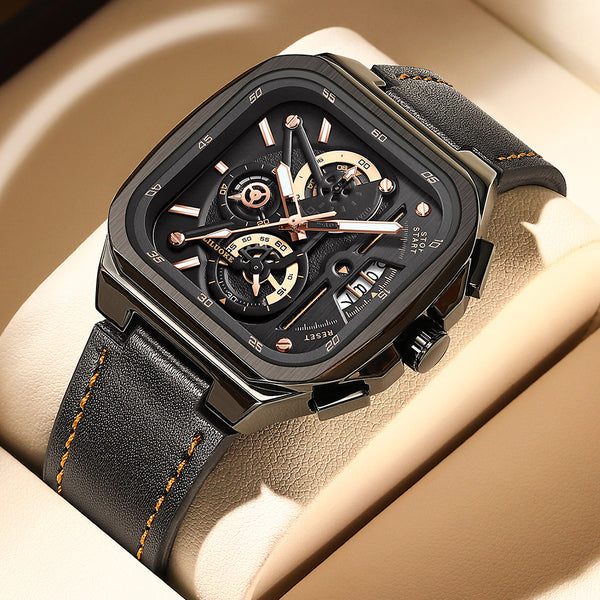 LILUOKE Men's Quartz Watch – Multifunction Chronograph with