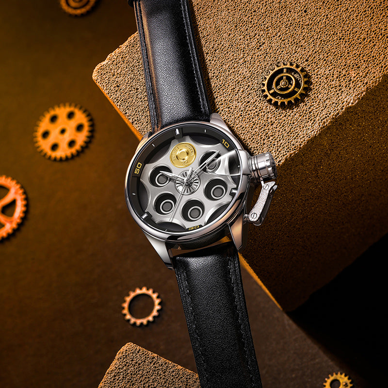 LILUOKE Revolver Cylinder Luxury Men's Watch DT-LK9030G – Liluoke Watches