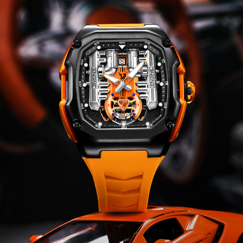 LILUOKE Phantom Engine Watch Rolls-Royes V12 Engine DT-LK9031G ...