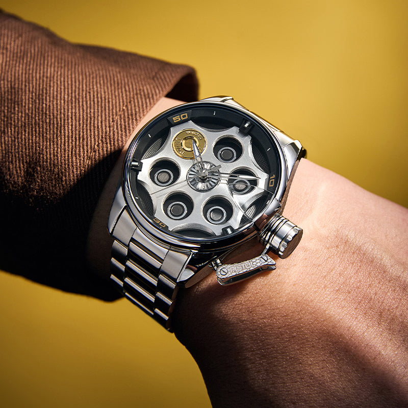 LILUOKE Revolver Cylinder Luxury Men's Watch DT-LK9030G – Liluoke Watches