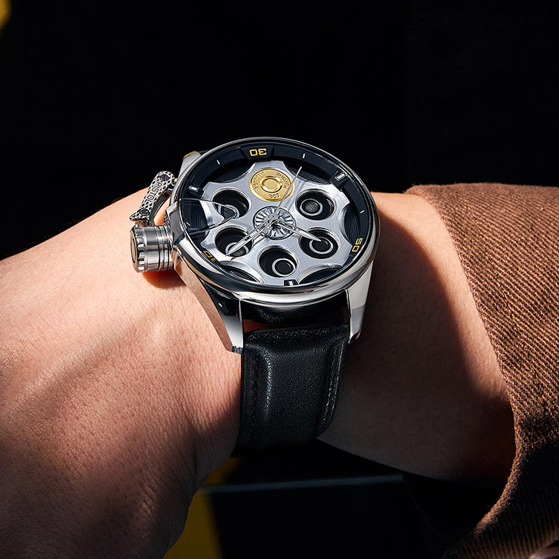 LILUOKE Revolver Cylinder Luxury Men's Watch DT-LK9030G – Liluoke Watches
