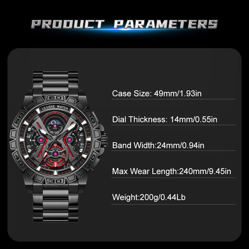 LILUOKE Mens Watches for Professional & Multicolor, Fashion Business Watches Mens, Star Wars Lightsaber Concept Watches（LK9005G, LK9005G - 01） - Liluoke WatchesLILUOKE Mens Watches for Professional & Multicolor, Fashion Business Watches Mens, Star Wars Lightsaber Concept Watches（LK9005G, LK9005G - 01）Liluoke WatchesLiluoke WatchesLILUOKE Mens Watches for Professional & Multicolor, Fashion Business Watches Mens, Star Wars Lightsaber Concept Watches（LK9005G, LK9005G - 01）DT - LK9005G - 01743856143